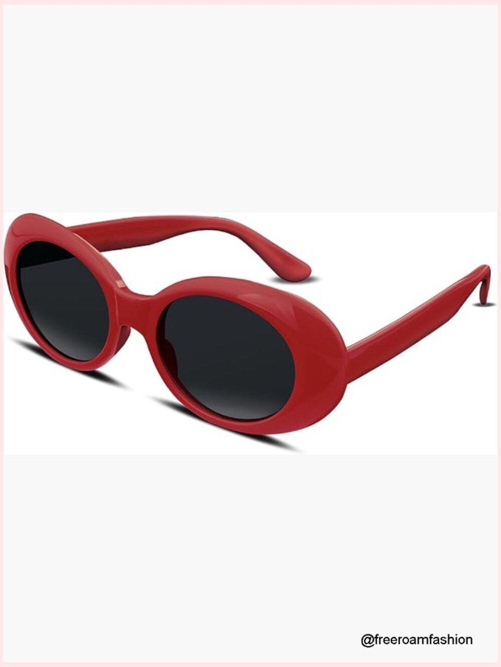 Oval Retro Sunglasses with UV400 Protection Oversized Frame